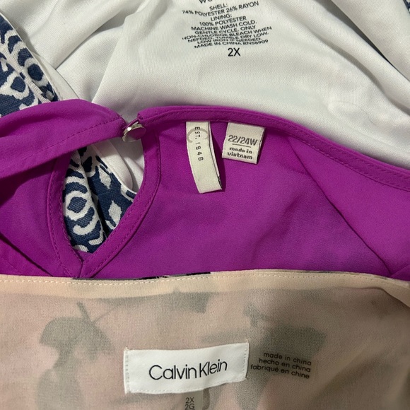 2X Plus Size Ladie's Tops Blouses Lot Of 12 Catherine’s Calvin Klein - Picture 9 of 11